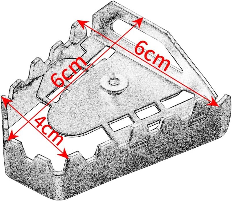 Modeer Compatible with F750GS 2018-2025 Motorcycle Rear Foot Brake Lever Pedal Enlarge Extension Rear Brake Peg Pad Pedal f750 f 750 gs Accessories (black) - Image 4